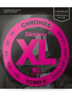 D'Addario ECB81-5 XL Chromes Bass Regular Light 5-String (45-132)