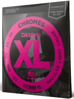 D'Addario ECB81-5 XL Chromes Bass Regular Light 5-String (45-132)