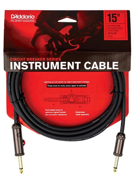 Кабель D'Addario PW-AGL-15 Curcuit Breaker Latching Switch (4.5m)