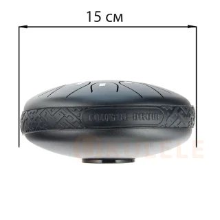 Hluru TOX11-6 InkBlack 6" (15см) 11 нот Tongue Drum 304 Stainless Steel