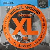 D'Addario ESXL110 XL NickeL Wound Regular Light Double Ball End 10-46 D'Addario ESXL110 XL NickeL Wound Regular Light Double Ball End 10-46