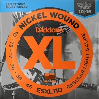 D'Addario ESXL110 XL NickeL Wound Regular Light Double Ball End 10-46