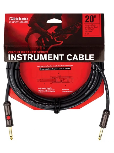 Кабель D'Addario PW-AGL-20 Curcuit Breaker Latching Switch (6m)