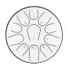 Глюкофон Hluru TOX11-6 White 6" (15см) 11 нот Tongue Drum 304 Stainless Steel