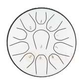 Hluru TOX11-6 White 6" (15см) 11 нот Tongue Drum 304 Stainless Steel Hluru TOX11-6 White 6" (15см) 11 нот Tongue Drum 304 Stainless Steel