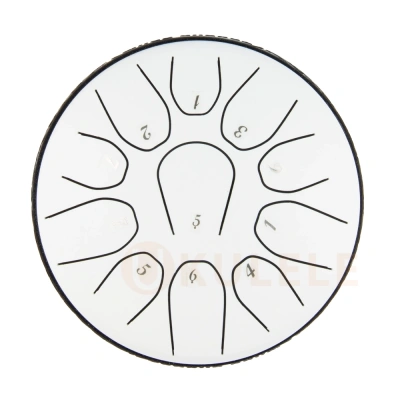 Hluru TOX11-6 White 6&quot; (15см) 11 нот Tongue Drum 304 Stainless Steel
