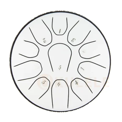 Глюкофон Hluru TOX11-6 White 6" (15см) 11 нот Tongue Drum 304 Stainless Steel