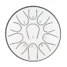 Глюкофон Hluru TOX11-6 White 6" (15см) 11 нот Tongue Drum 304 Stainless Steel