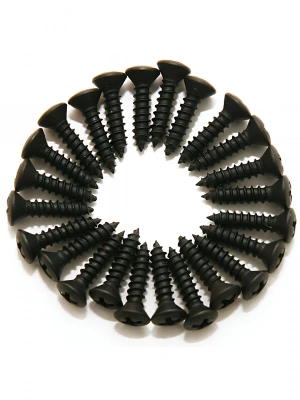 Dimarzio FH1000BK Pickguard / Backplate Screws Set of 24 (Black)