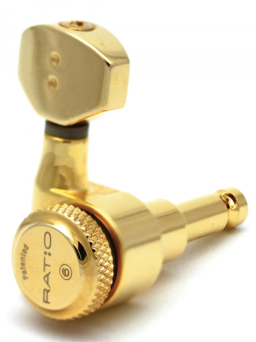 Graph Tech PRL-8721-G0 Electric Locking 6 In-line C0ntemporary Mini Gold 2 Pin