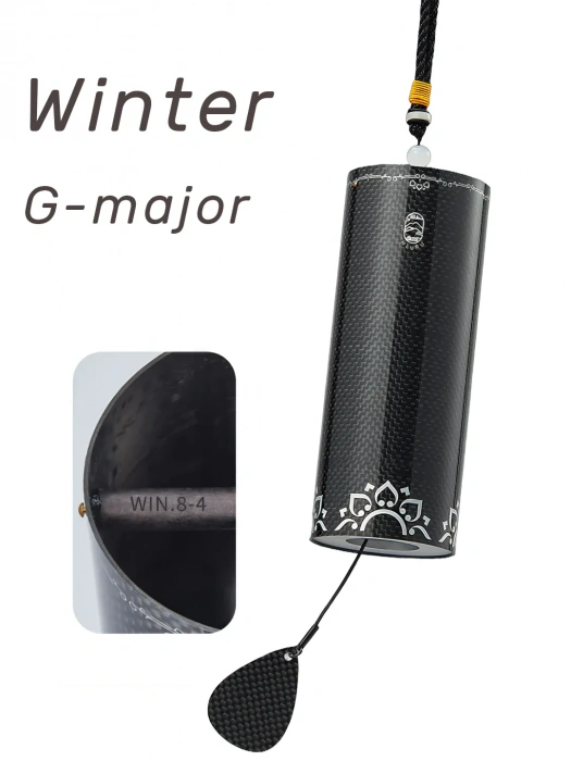 Hluru Winter Carbon Fiber 8 Notes Wind Chime CF Win 8-4