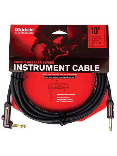 Інструментальний кабель D'Addario PW-AGLRA-10 Curcuit Breaker Latching Switch (3m)
