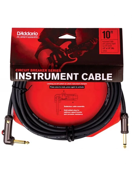 Кабель D'Addario PW-AGLRA-10 Curcuit Breaker Latching Switch (3m)