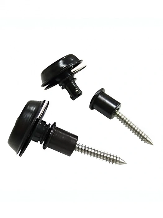 Dunlop SLS1403BK Straplok Strap Retainers Flush Mount Black Oxide