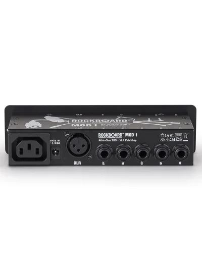Патч-панель педалборда RockBoard MOD 1 V2 All-in-One TRS & XLR, IEC & Barrel Patchbay