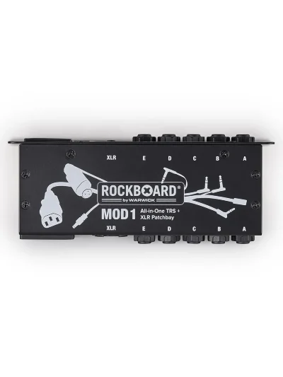 Патч-панель педалборда RockBoard MOD 1 V2 All-in-One TRS & XLR, IEC & Barrel Patchbay