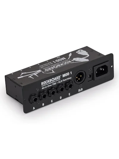 Патч-панель педалборда RockBoard MOD 1 V2 All-in-One TRS & XLR, IEC & Barrel Patchbay