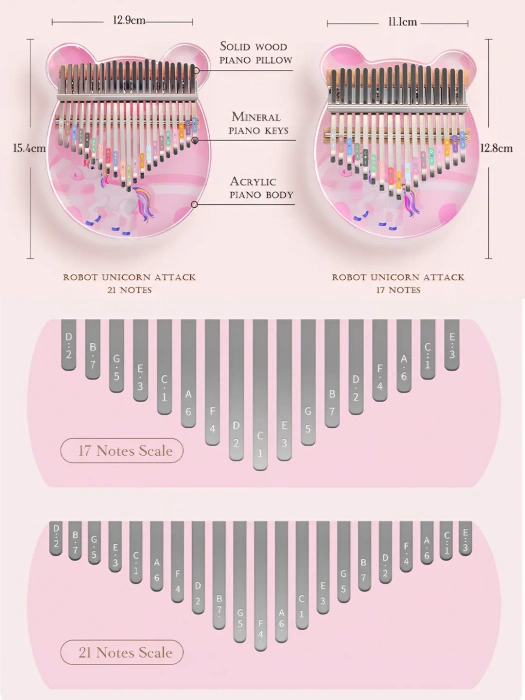 Hluru Huashu KHUN17 Unicorn Acrylic (17 нот)