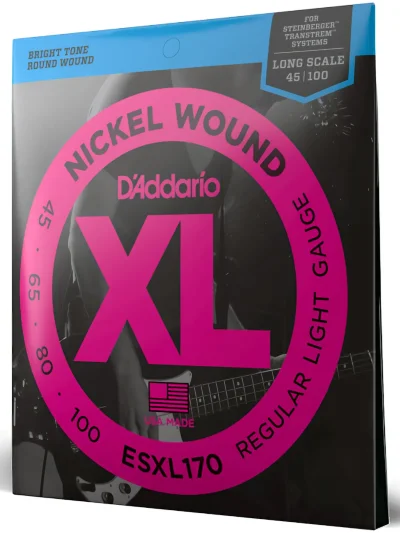 Струни D'Addario ESXL170 XL Nickel Wound Bass Regular Light Double Ball End (45-100)