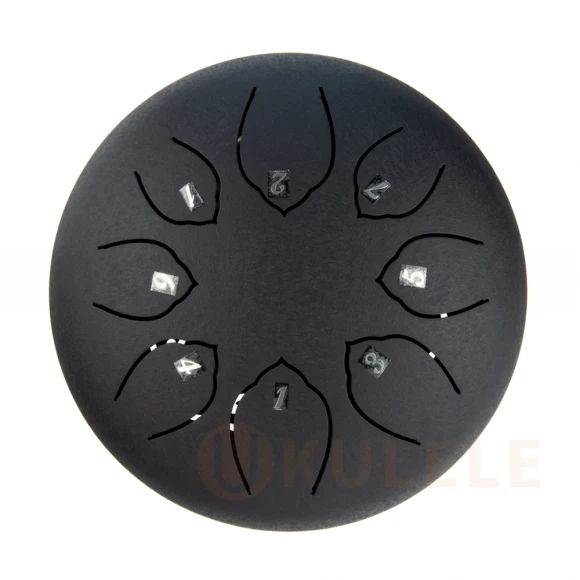 Глюкофон Hluru TOY8-6 Charcoal 6" (15см) 8 нот Tongue Drum 304 Stainless Steel