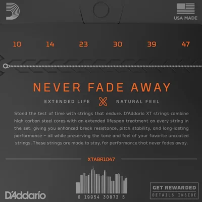 Струни D'Addario XTABR1047 XT 80/20 Bronze Extra Light 10-47
