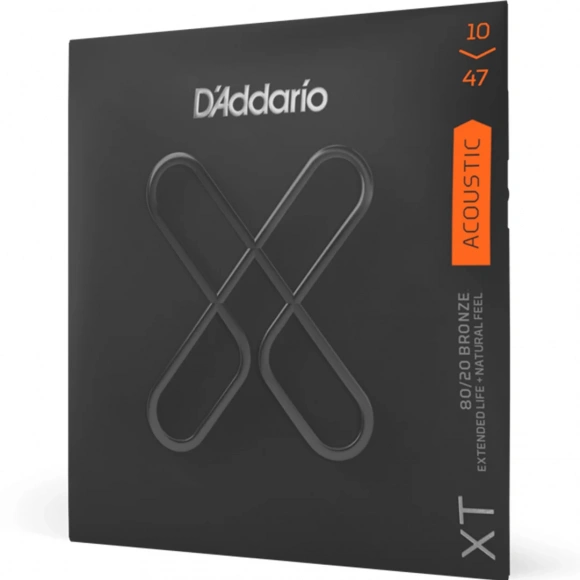 Струни D'Addario XTABR1047 XT 80/20 Bronze Extra Light 10-47 Струни D'Addario XTABR1047 XT 80/20 Bronze Extra Light 10-47
