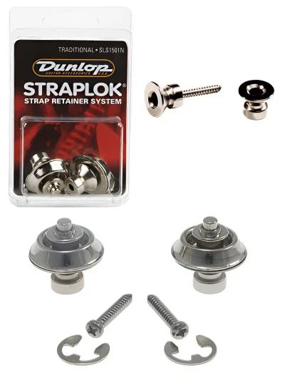 Стреплок Dunlop SLS1501N Straplok Strap Retainers Traditional Nickel