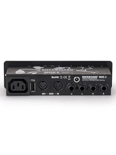 Патч-панель педалборда RockBoard MOD 2 V2 All-in-One TRS, Midi & USB Patchbay