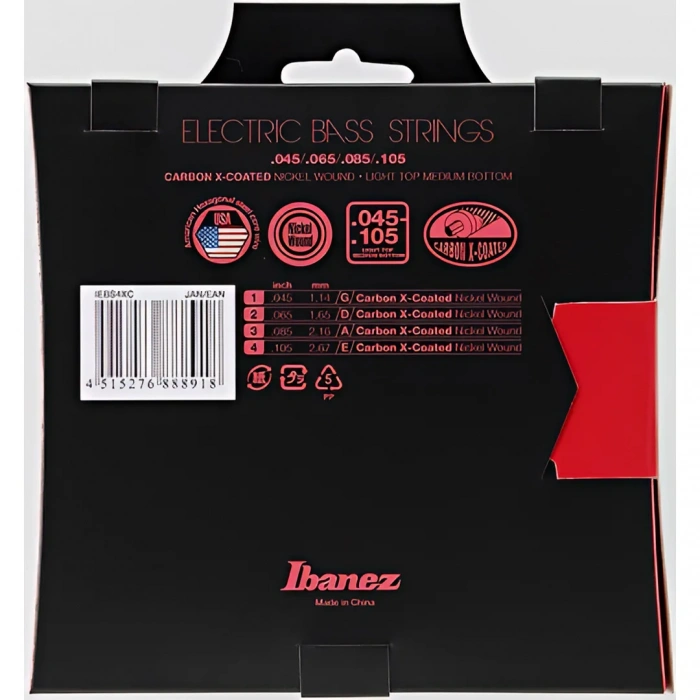 Ibanez IEBS4XC Bass Guitar String 45-105 Carbon X Coated