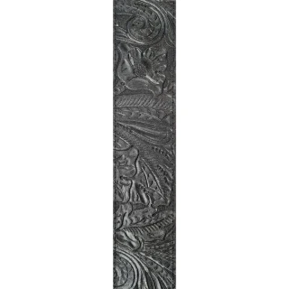 D'Addario 25LE00 Deluxe Leather Guitar Strap (Embossed, Black)