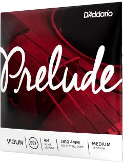 D'Addario J810 4/4M Prelude Violin String Set 4/4 Scale Medium Tension