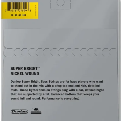 Струни Dunlop DBSBN40100 Super Bright Nickel 40-100