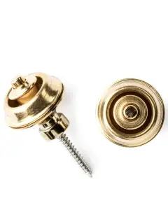 Dunlop SLS1502BR Straplok Strap Retainers Traditional Brass