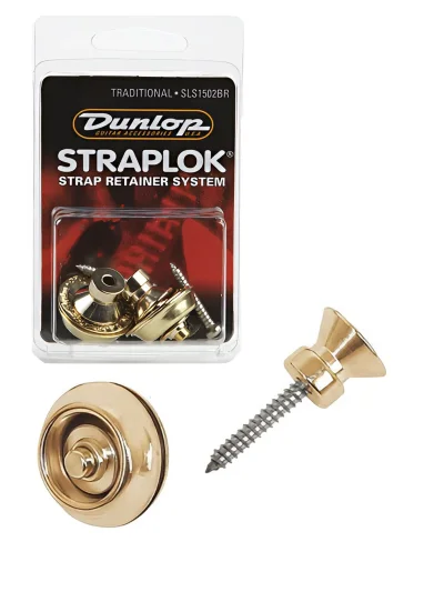 Стреплок Dunlop SLS1502BR Straplok Strap Retainers Traditional Brass