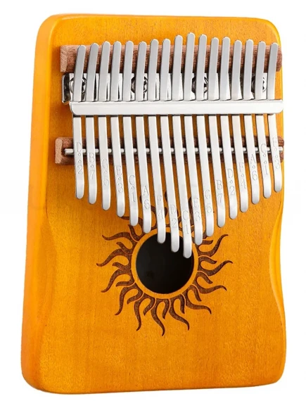 Калімба Hluru Huashu KHS17 Small Sun Poplar Yellow (17 нот, тополя, зменшена)