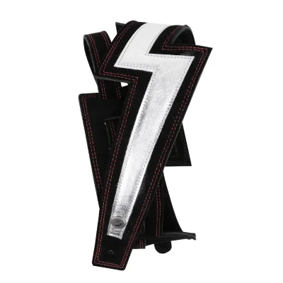 Ремінь для гітари D'Addario 25LNBT00 Lightning Bolt Suede Guitar Strap (Silver)