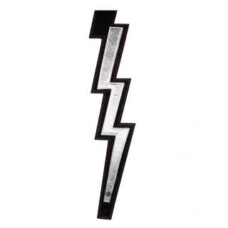 D'Addario 25LNBT00 Lightning Bolt Suede Guitar Strap (Silver)