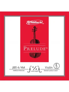 D'Addario J811 4/4M Prelude Violin Single E String 4/4 Scale Medium Tension