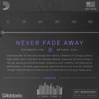 D'Addario XTABR1152 XT 80/20 Bronze Custom Light 11-52