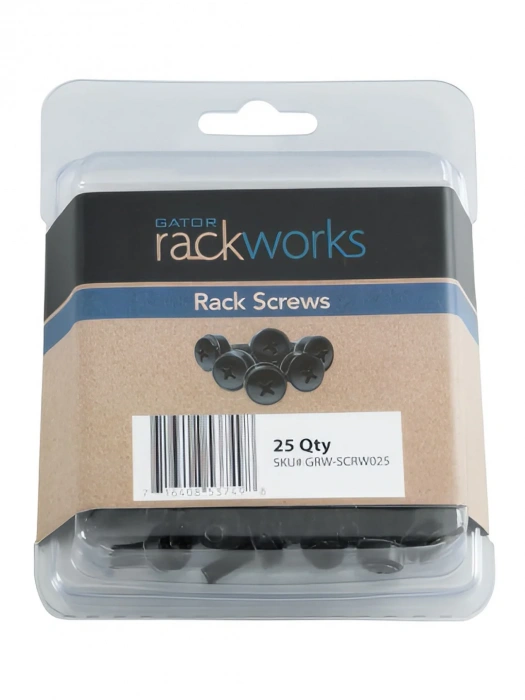 Gator GRW-SCRW025 Rack Screws – 25 Pack