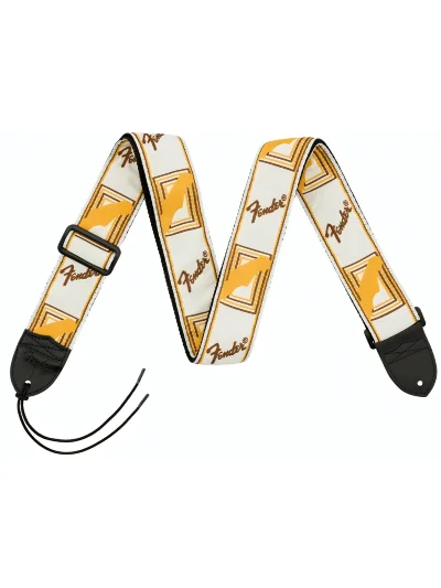 Ремінь для гітари Fender Strap 2" Monogrammed White Brown Yellow