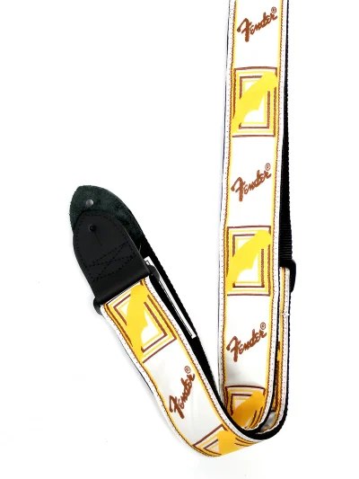 Ремінь для гітари Fender Strap 2" Monogrammed White Brown Yellow