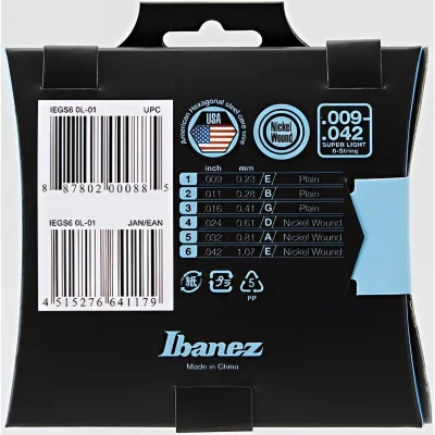 Струни Ibanez IEGS6 Electric Guitars String 09-42