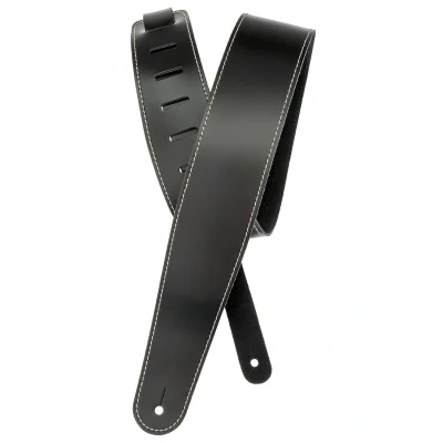 Ремінь для гітари D'Addario 25LS00-DX Deluxe Leather Guitar Strap (Black with Contrast Stitch)