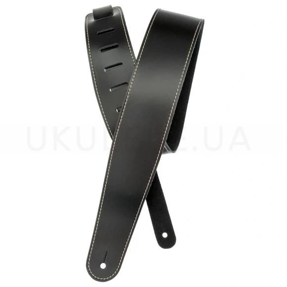 Ремень для гитари D'Addario 25LS00-DX Deluxe Leather Guitar Strap (Black with Contrast Stitch)