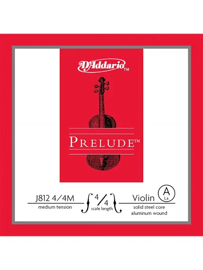 Струни для скрипки D'Addario J812 4/4M Prelude Violin Single A String 4/4 Scale Medium Tension