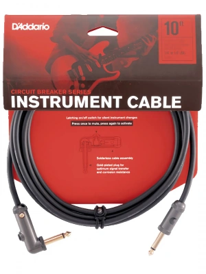 D'Addario PW-AGRA-10 Curcuit Breaker Momentary Mute (3m)