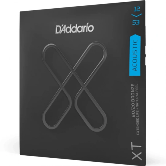 Струни D'Addario XTABR1253 XT 80/20 Bronze Light 12-53 Струни D'Addario XTABR1253 XT 80/20 Bronze Light 12-53