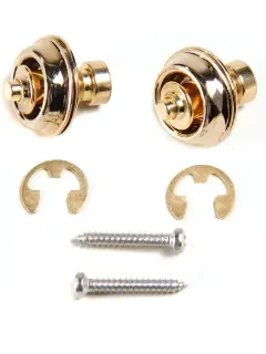 Dunlop SLS1504G Straplok Strap Retainers Traditional 24KT Gold