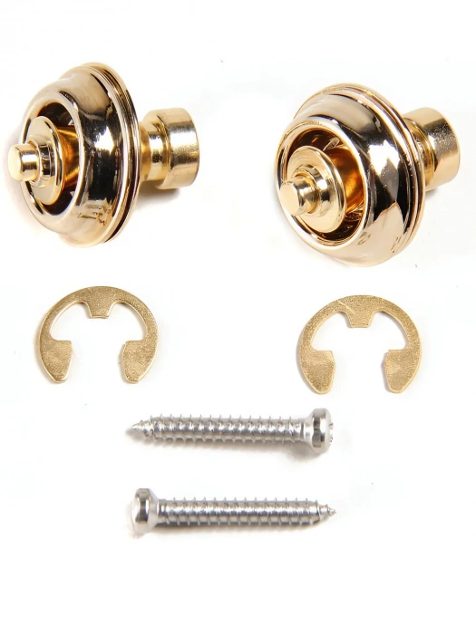 Dunlop SLS1504G Straplok Strap Retainers Traditional 24KT Gold